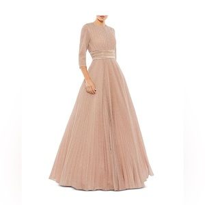 Mac Duggal Shimmer Ball Gown - Rose Gold